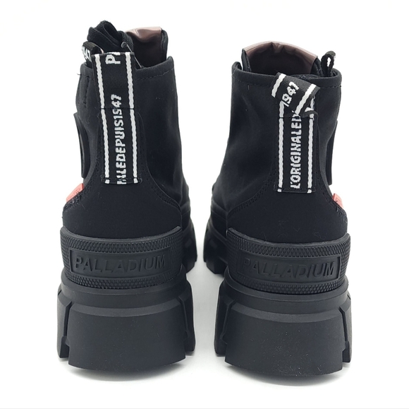 Palladium Womens Revolt Hi TX Triple Black Size 8.5 Platform Boots 97242 010 - Picture 9 of 10